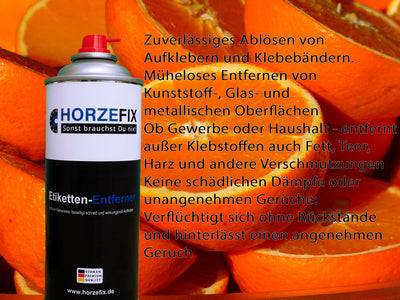 HORZEFIX Etikettenentferner 400 ml Kleberlöser zum lösen von Etiketten mit Orangenduft