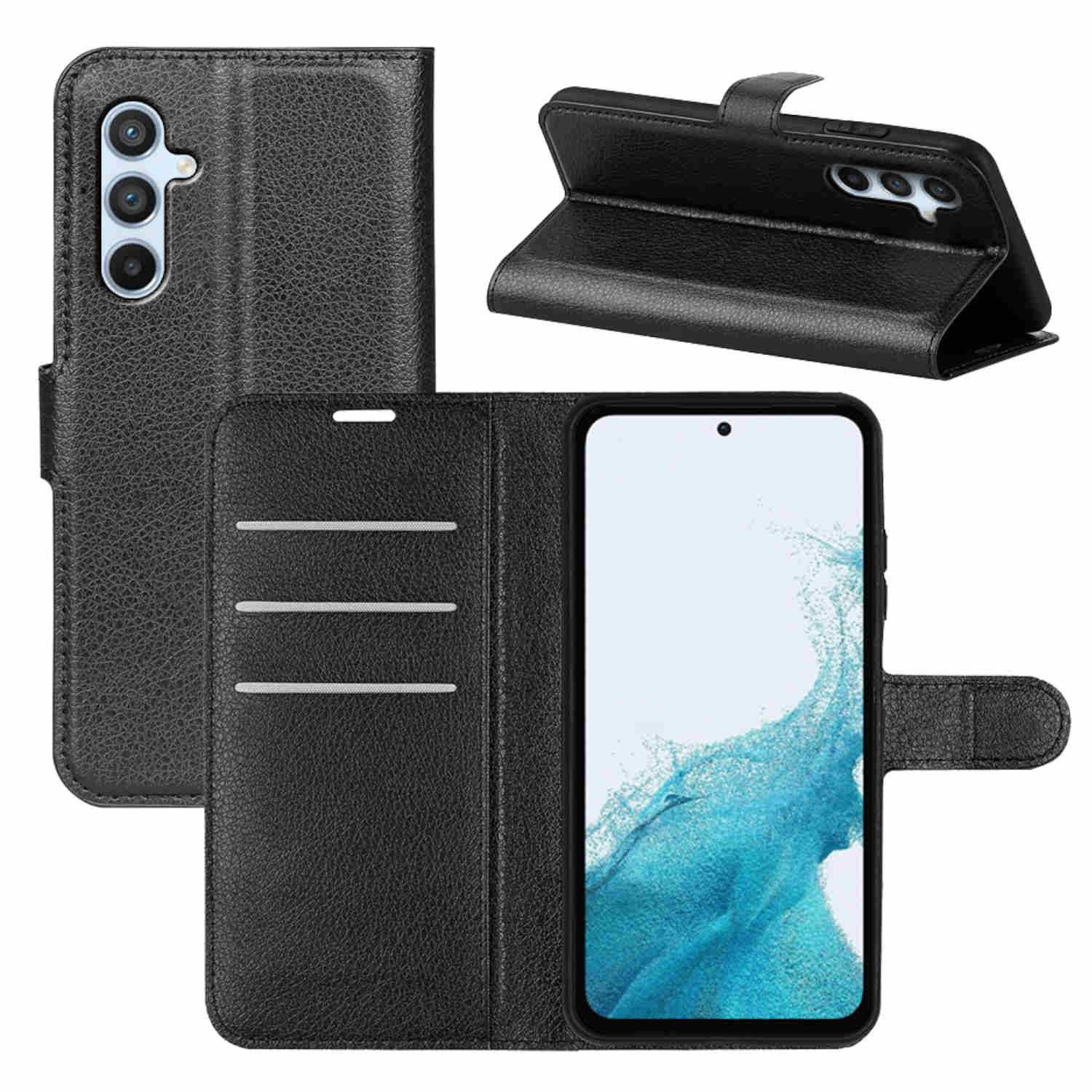 Für Samsung Galaxy A24 4G / A25 5G Handy Tasche Wallet Premium Schutz Hülle Case Cover Etuis Neu Zubehör Schwarz