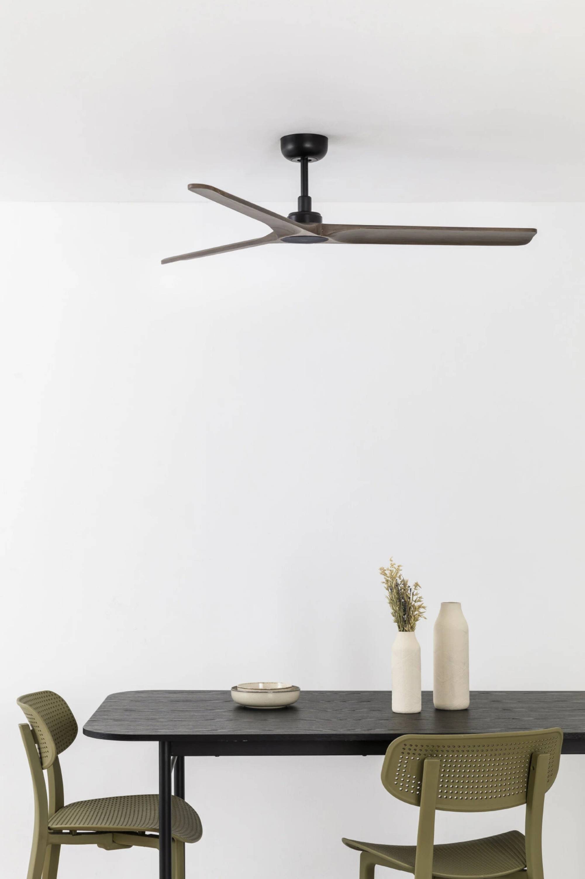 DC Deckenventilator Heywood L Schwarz mit Fernbedienung