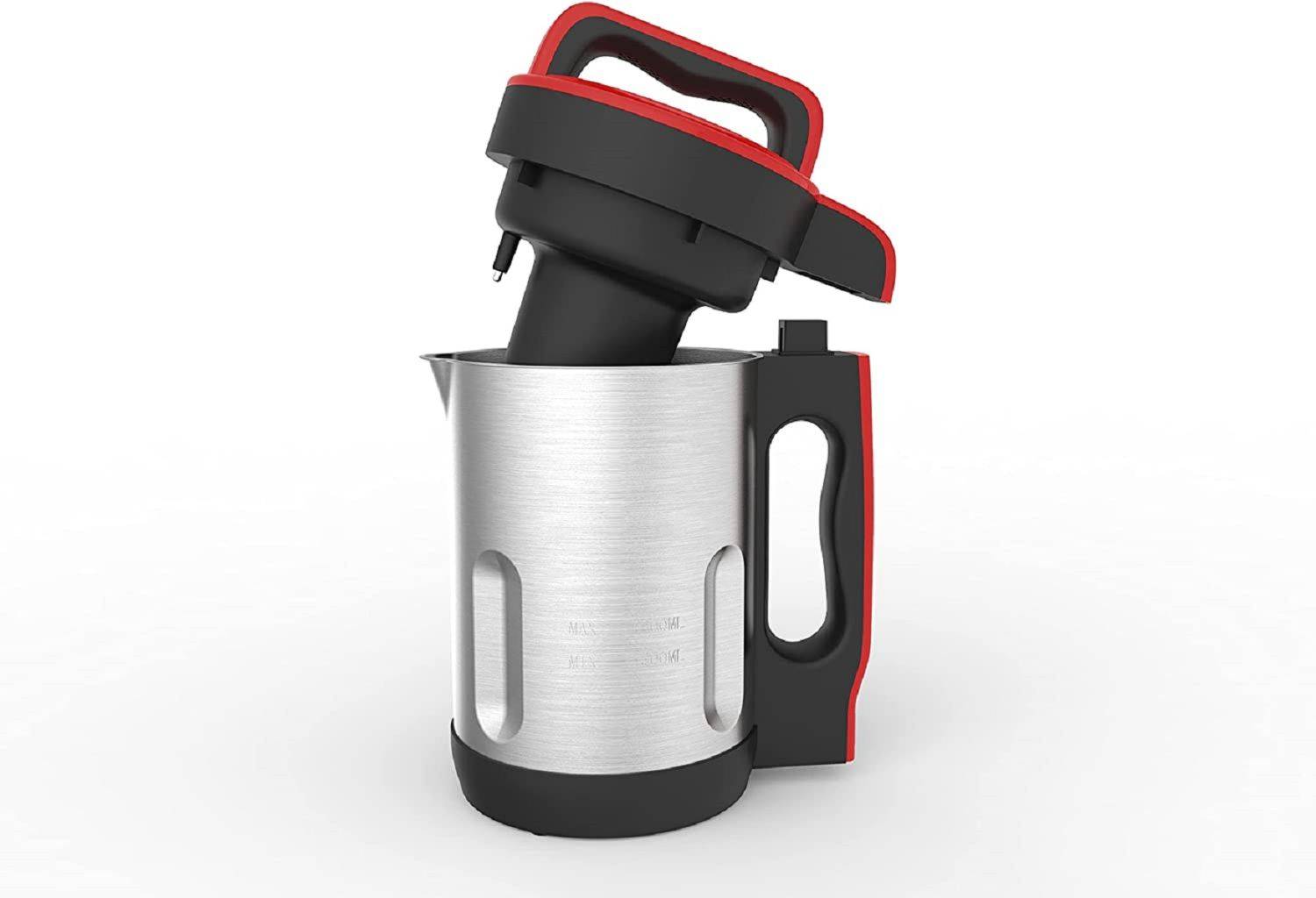 Techwood TSM-1655 Standmixer, beheizbar, Kapazität 1,6 l, Suppe samtig, Kompot, Warmhaltefunktion, 1000 W, Edelstahl