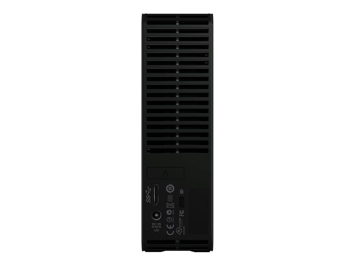 Schwarzer schlanker Desktop-Computer-Tower, vertikal angezeigt, mit belüftetem Frontpanel, Ein-/Ausschalter und vorderen USB-/Audiobuchsen.