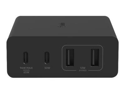 Belkin BoostCharge Pro - Netzteil - GaN-Technologie - 108 Watt - Fast Charge, PD 3.0 - 4 Ausgabeanschlussstellen (2 x US