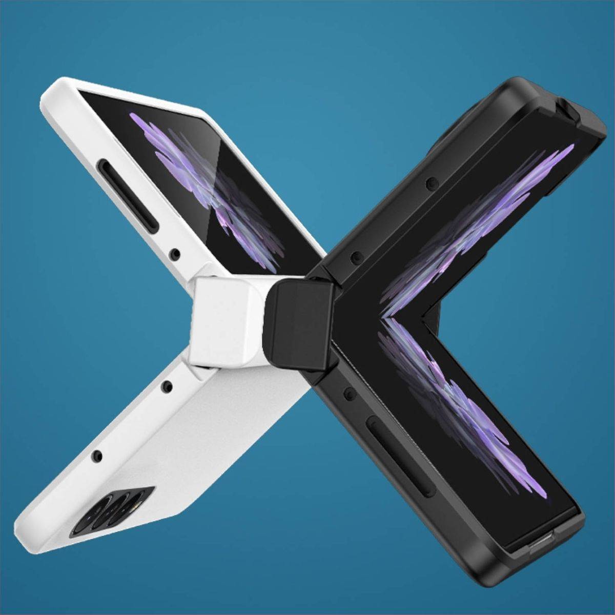 Für Samsung Galaxy Z Fold4 Faltbare Skin Feel Schutzhülle Hellblau Schutz Case Cover Etui Handy Tasche