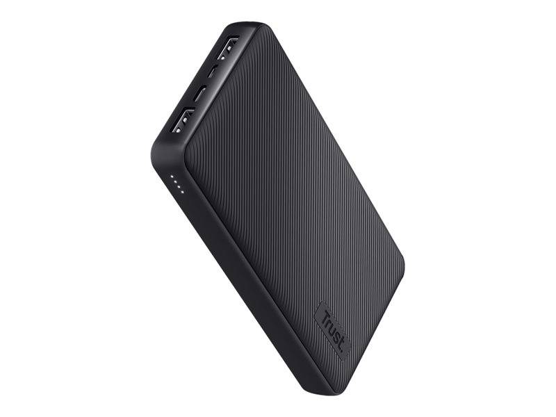 Trust Primo - Powerbank - 20000 mAh - 74 Wh - 15 Watt - 3 A - Fast Charge - 3 Ausgabeanschlussstellen (2 x USB, 24 pin U
