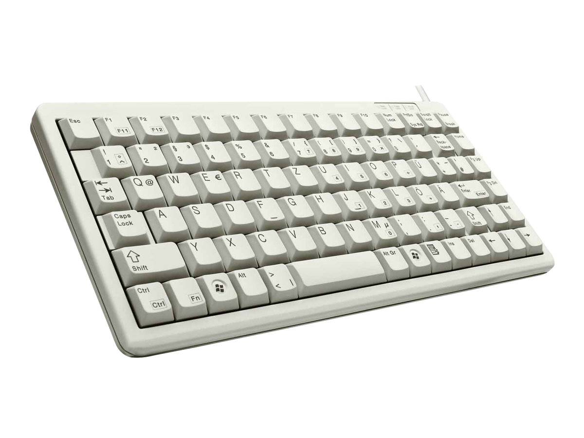 Cherry Compact-Keyboard G84-4100 - Tastatur - PS/2, USB - Französisch - Hellgrau
