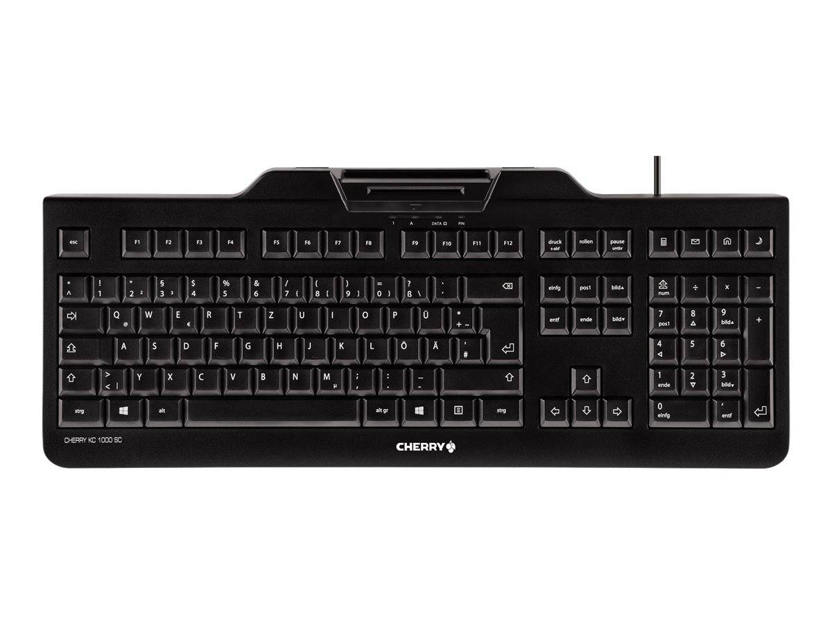 Cherry KC 1000 SC - Tastatur - USB - Schwarz - USB - Schwarz
