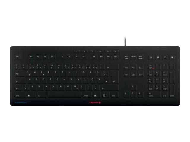 Cherry STREAM KEYBOARD - Tastatur - USB - US mit Euro-Symbol - Tastenschalter: C