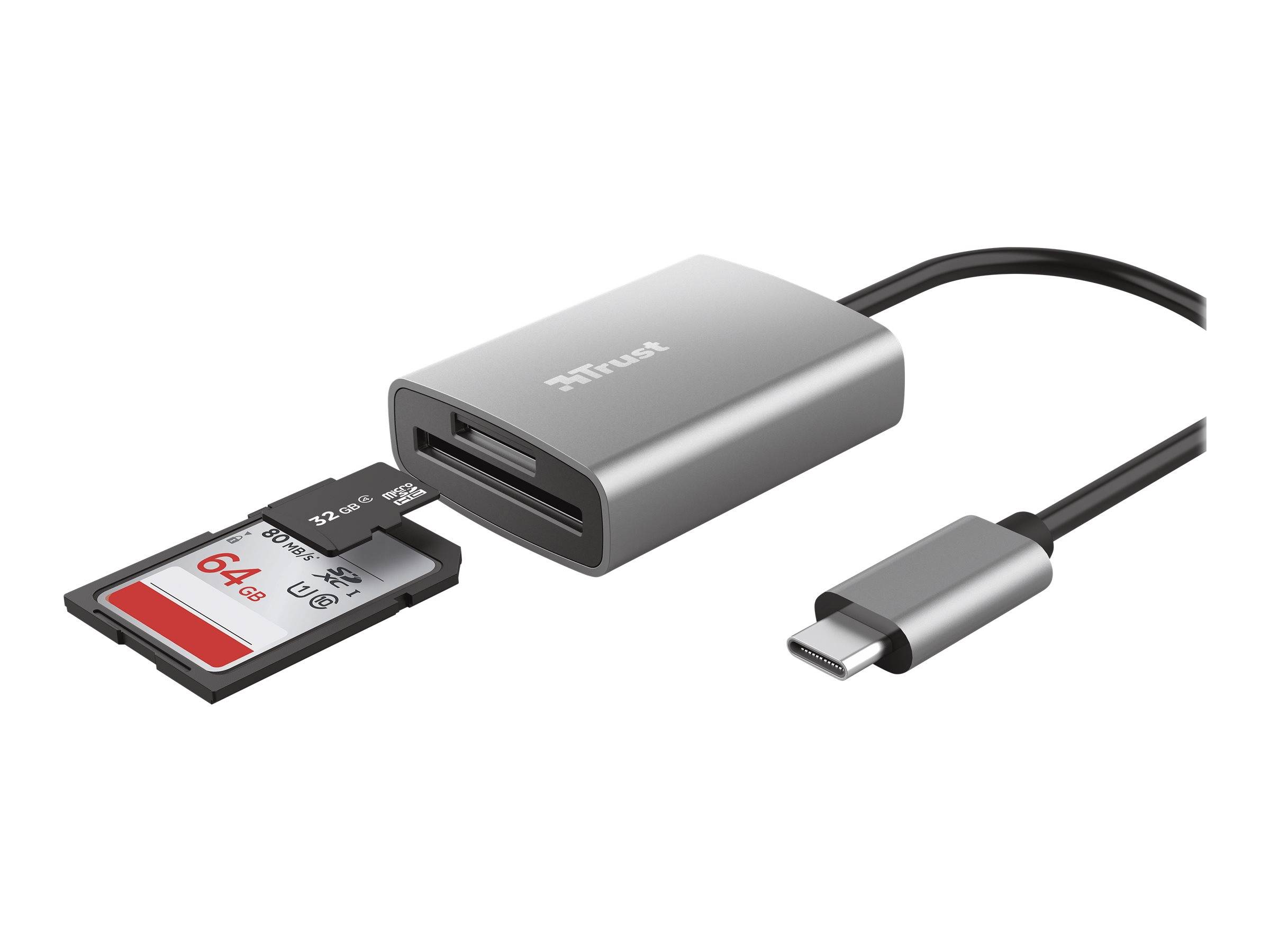 Trust Dalyx - Kartenleser (microSD, SDHC, SDXC)USB-C 3.2 Gen 1