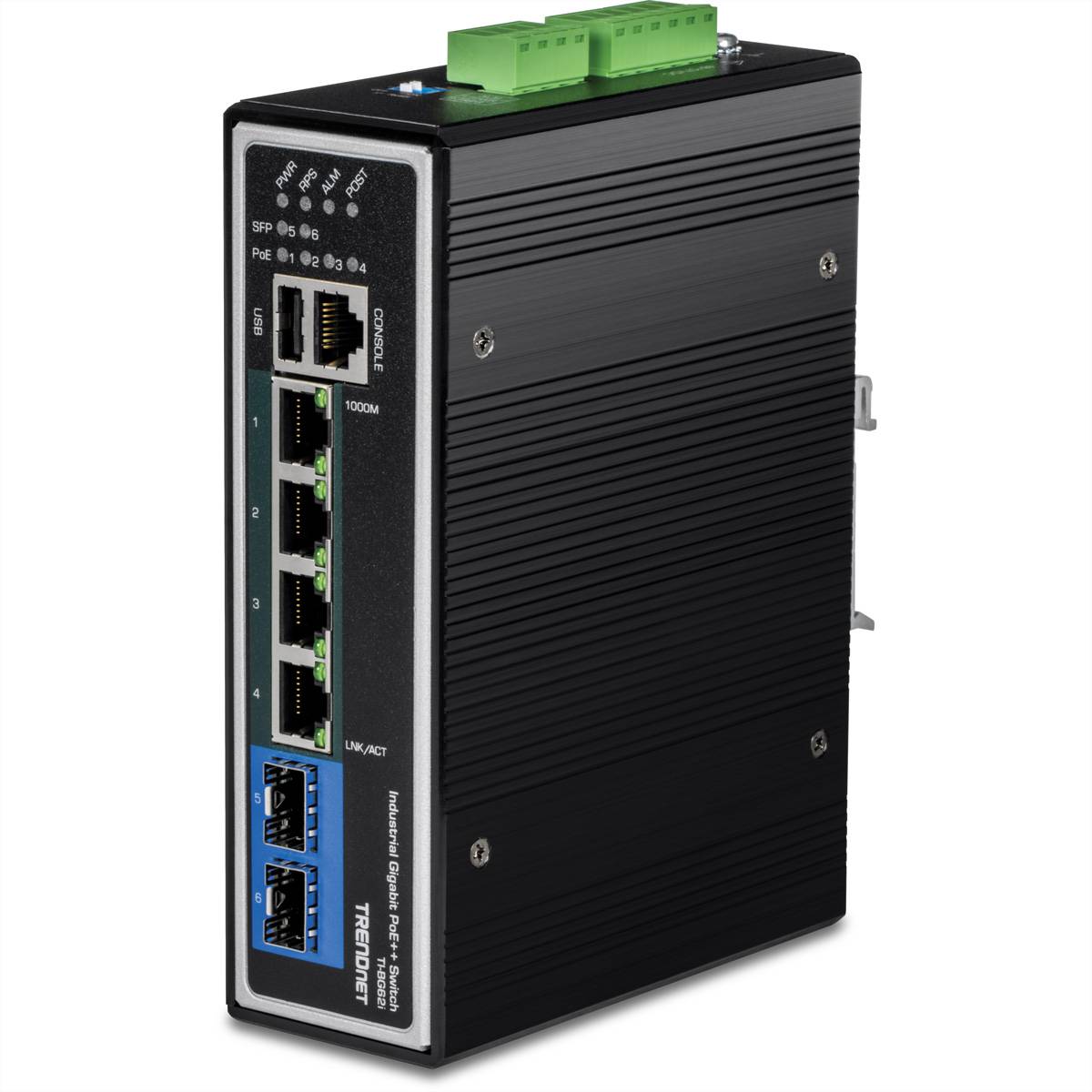 TRENDnet TI-BG62i - Switch - industriell - L2+ - managed - 4 x 10/100/1000 (PoE++)