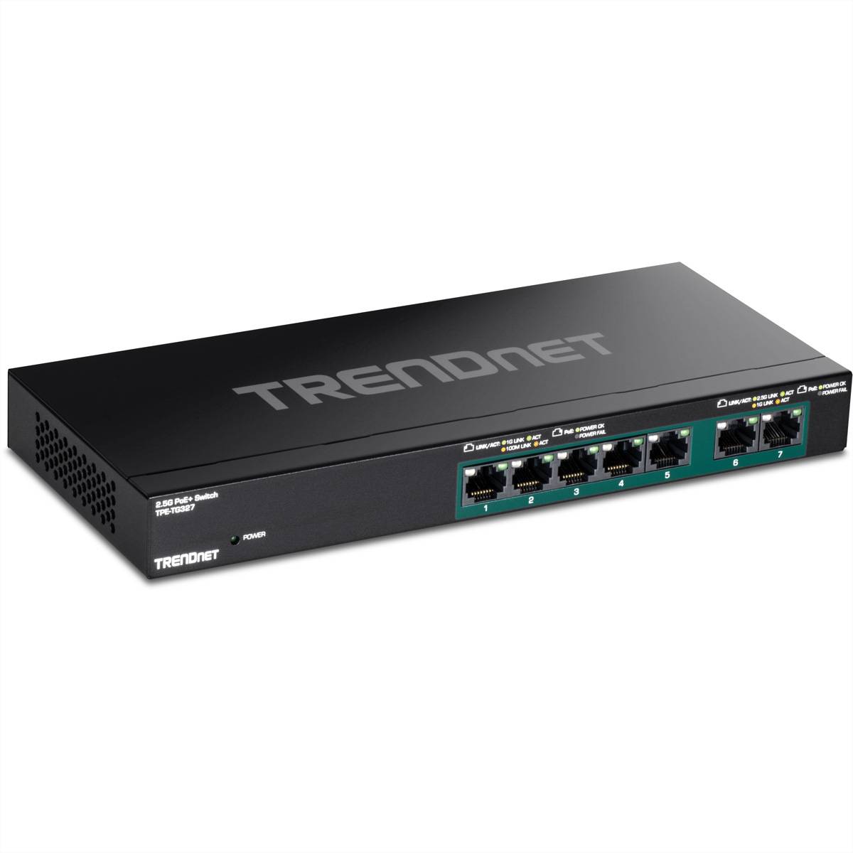 TRENDnet TPE-TG327 7-Port PoE+ Switch Multi-Gigabit