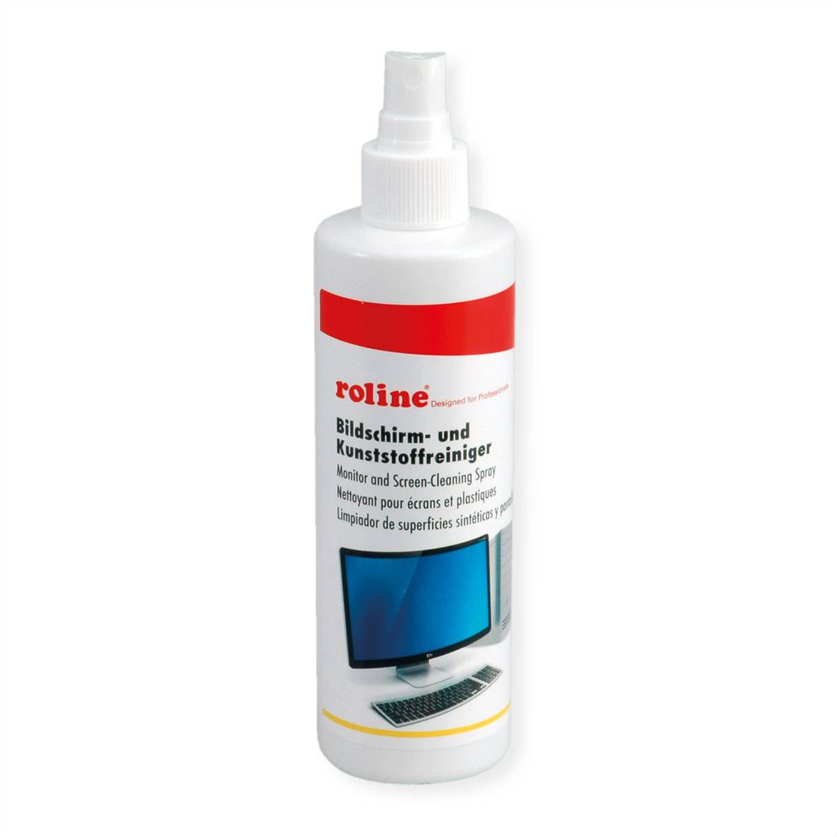 ROLINE Bildschirm- und Kunststoffreiniger, 250 ml