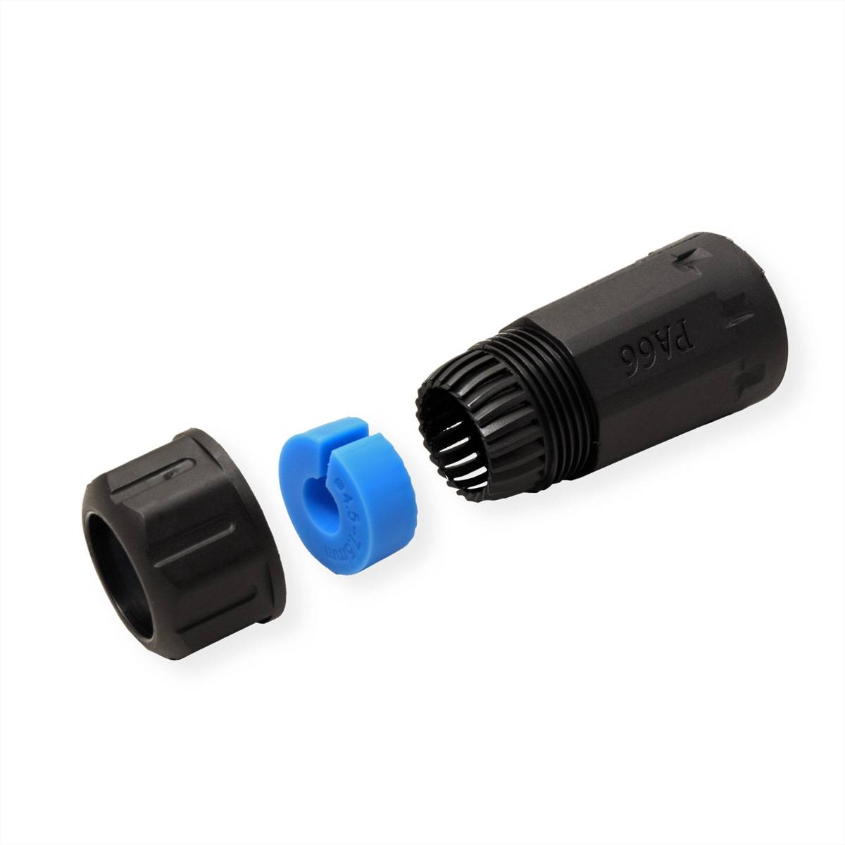 VALUE RJ-45 Kupplung geschirmt, Cat.6 (Class E), Outdoor/Industrie, schwarz