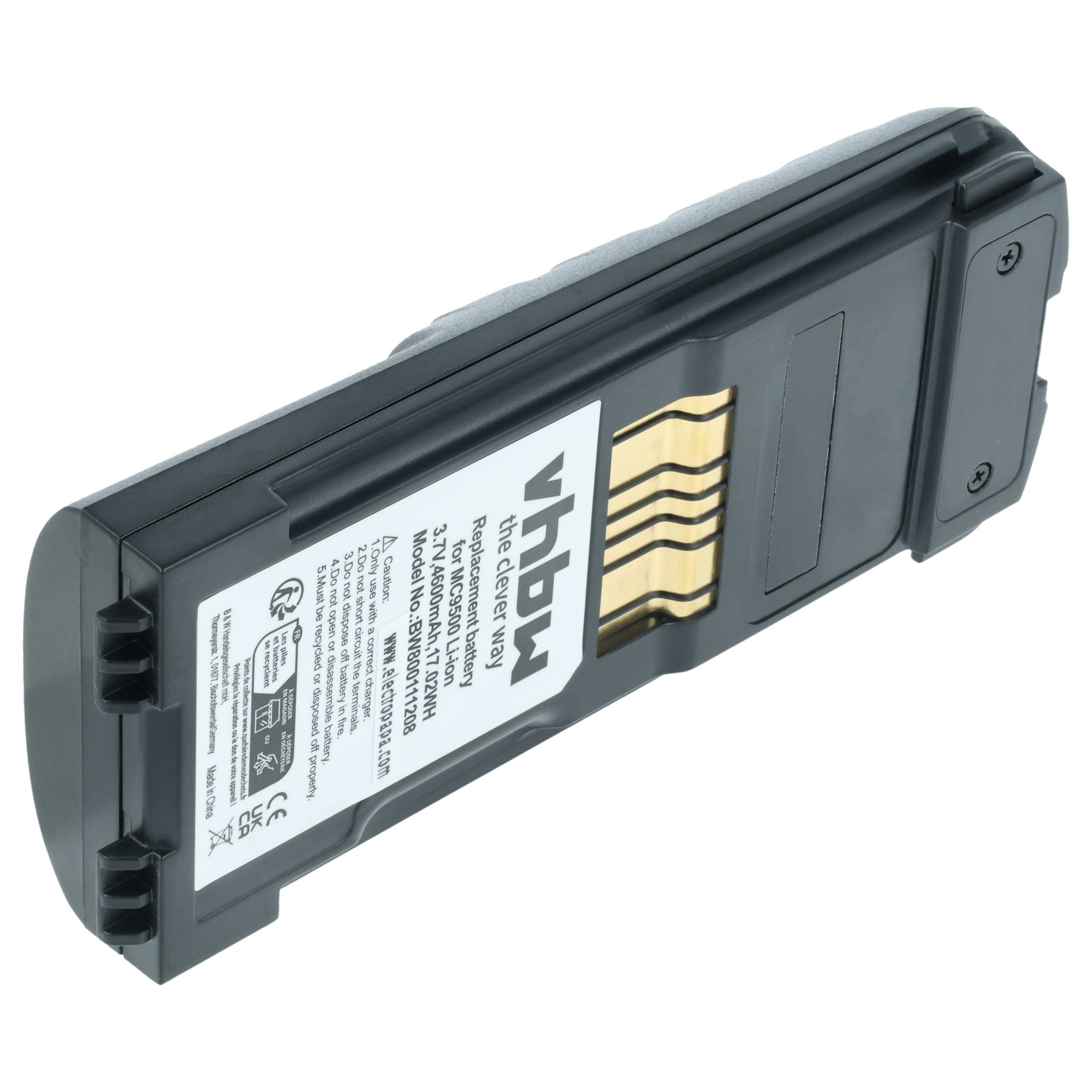 Aufladbarer schwarzer Akkupack mit goldenen Kontaktpunkten, mit der Bezeichnung 'vhbw', geeignet für Digitalkameras, mit technischen Spezifikationen.