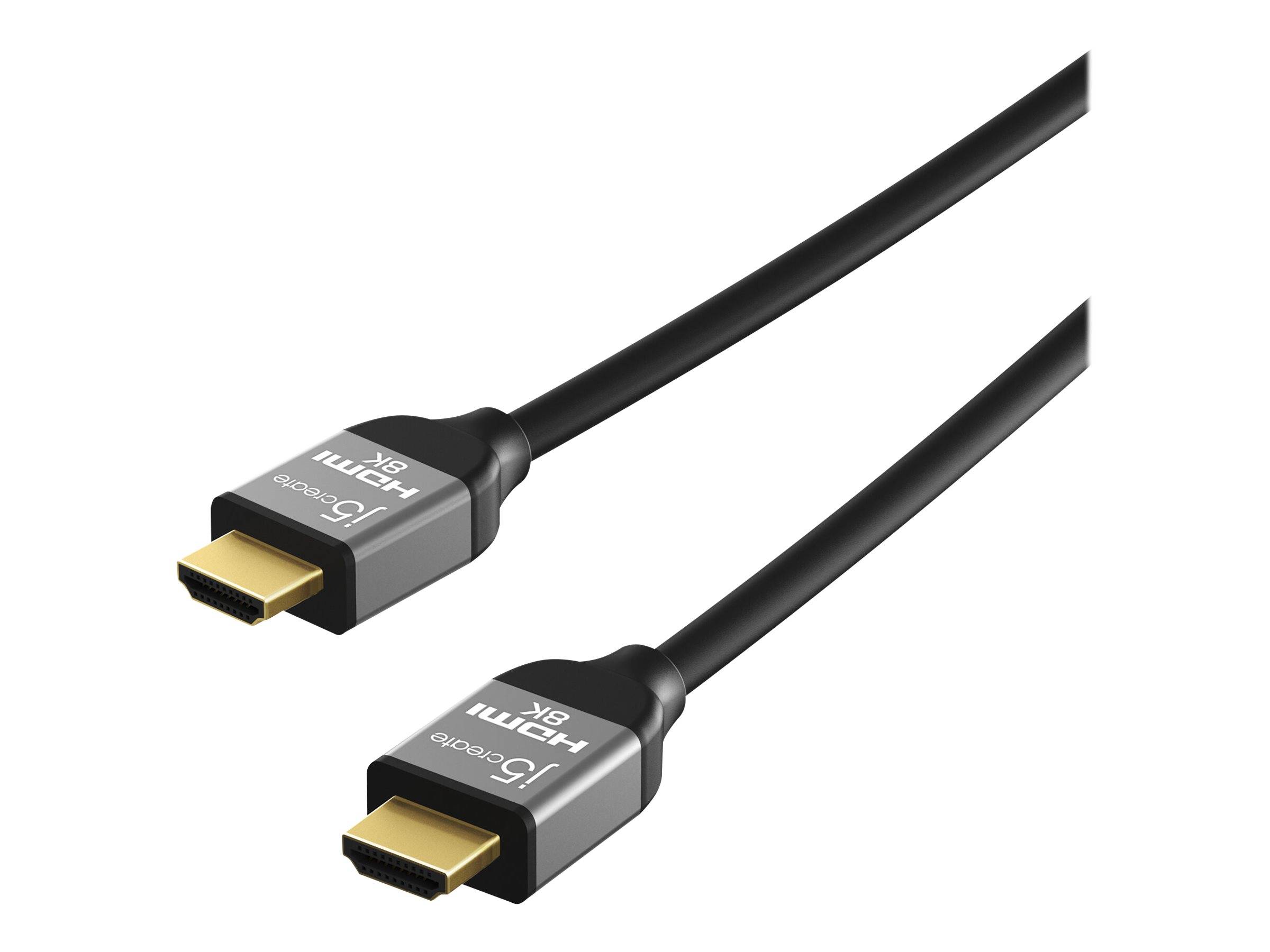 j5create JDC53 - Ultra High Speed - HDMI-Kabel - HDMI männlich zu HDMI männlich - 2 m - Vierfachisolierung - schwarz und