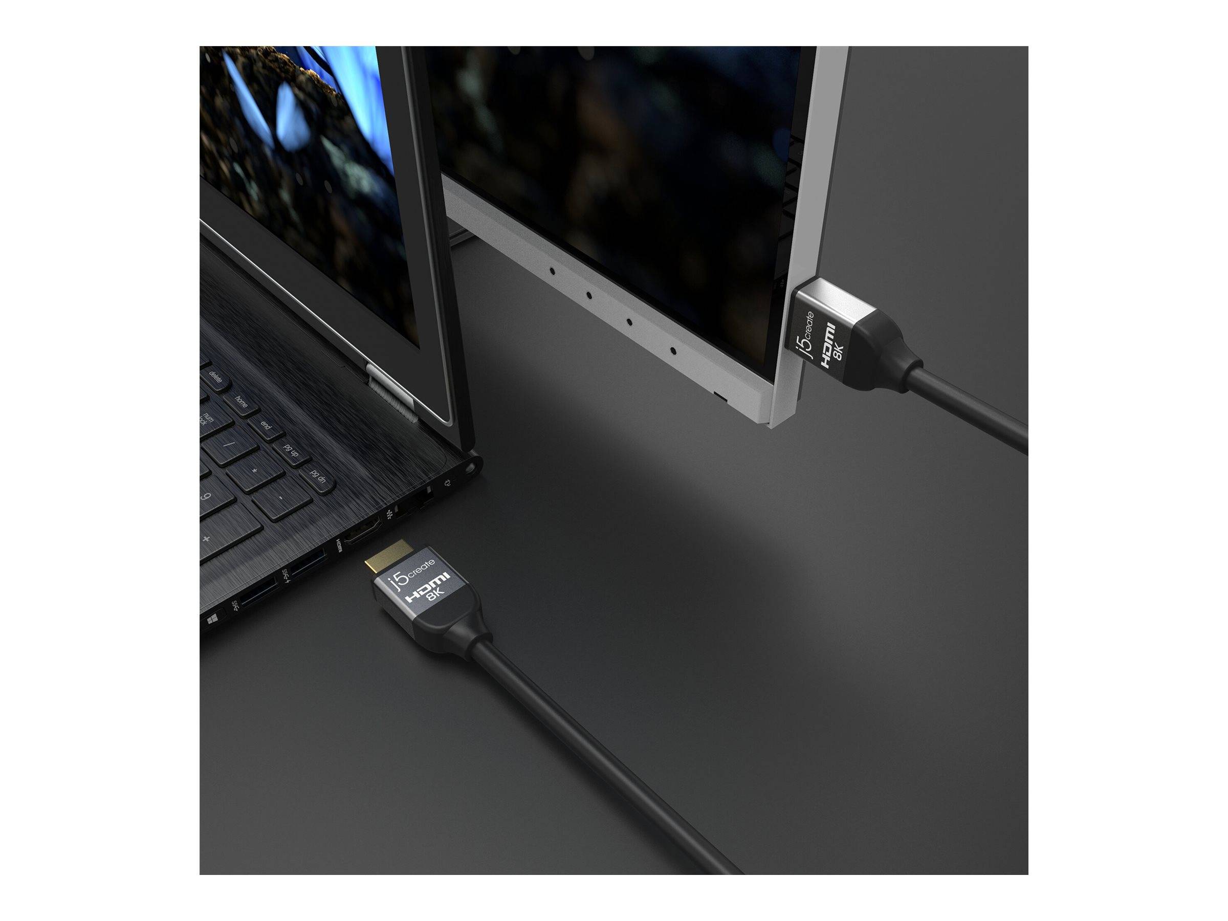 j5create JDC53 - Ultra High Speed - HDMI-Kabel - HDMI männlich zu HDMI männlich - 2 m - Vierfachisolierung - schwarz und