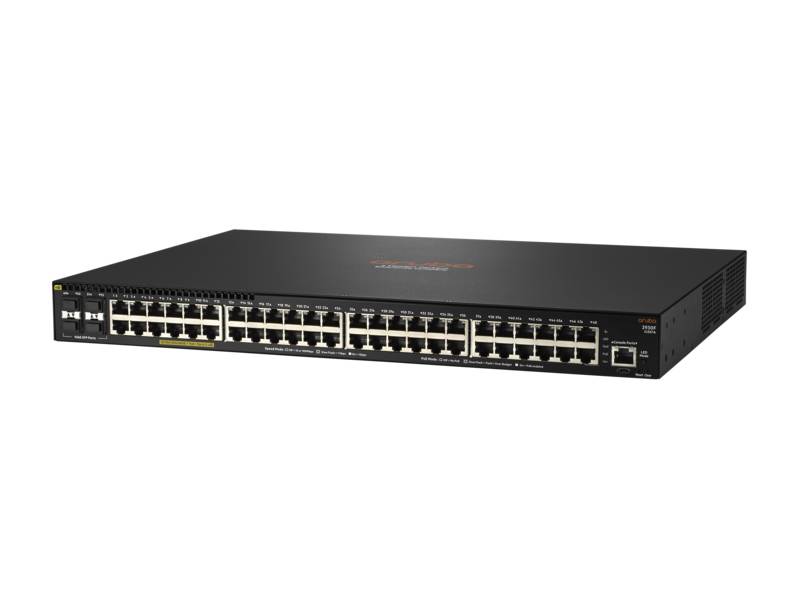 HP HPE Aruba 2930F 48GPoE+4SFP 740W Switch Europe - En JL557A - Switch - 176 Gbp
