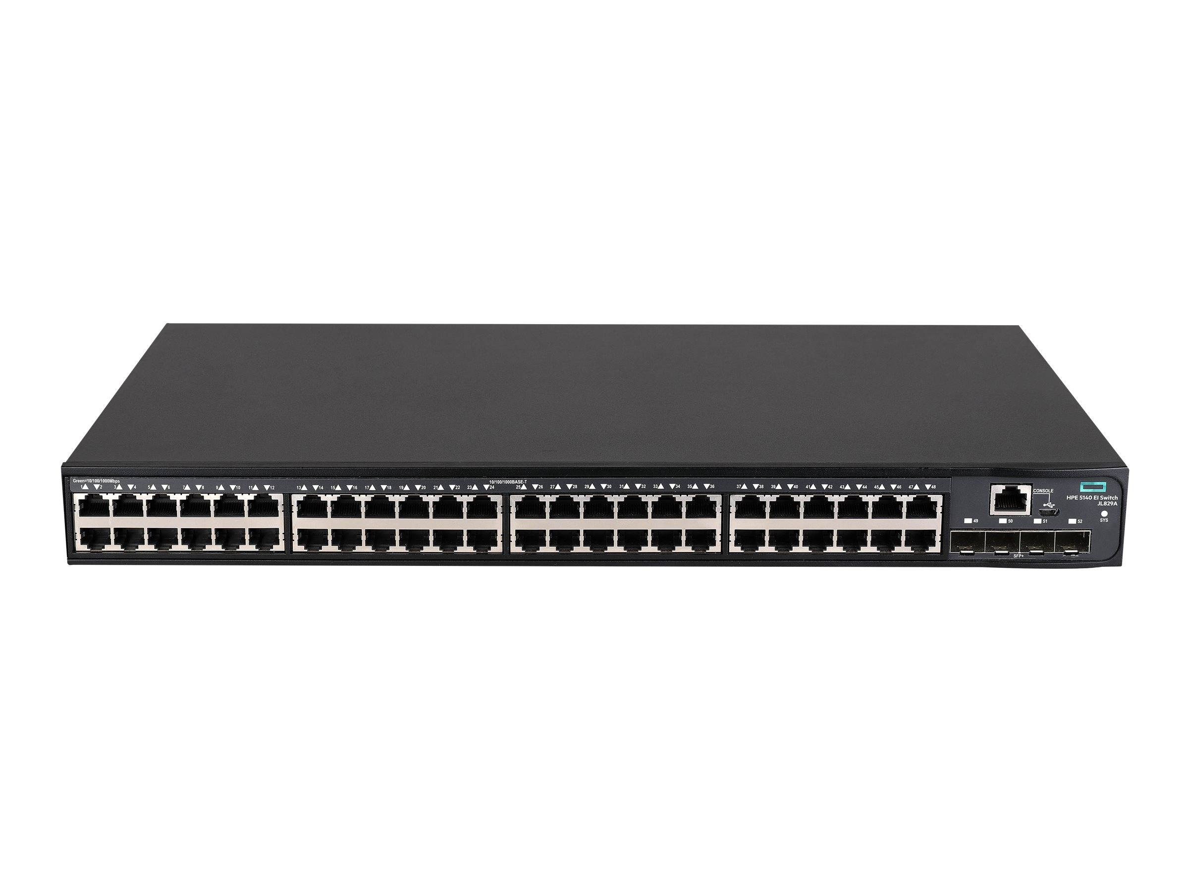 HPE FlexNetwork 5140 48G 4SFP+ EI - Switch - L3 - Smart - 48 x 10/100/1000 + 4 x