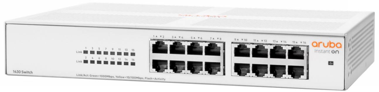 HPE Networking Instant On 1430 16G Class4 PoE 124W Switch - Switch - unmanaged - 16 x 10/100/1000 (PoE Class 4)