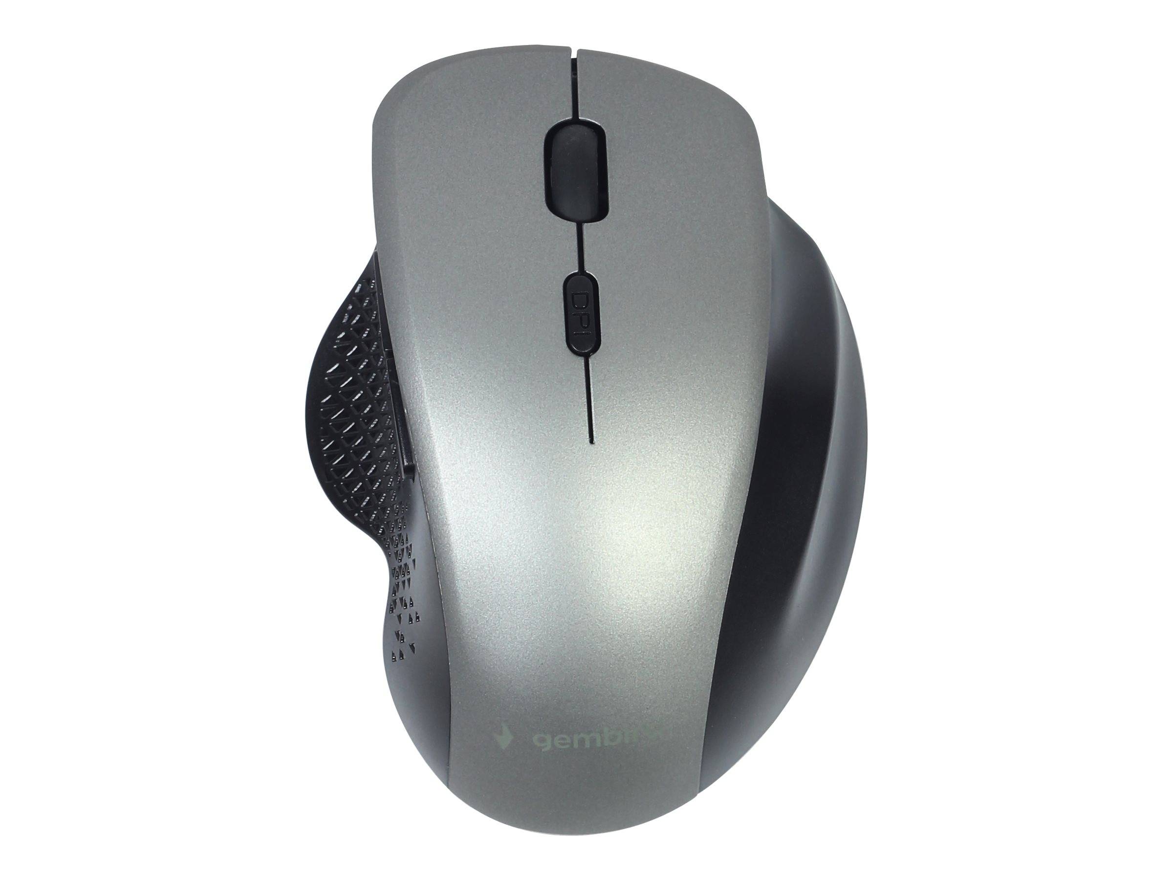 Gembird MUSW-6B-02-BG - Maus - ergonomisch - optisch - 6 Tasten - kabellos - 2.4 GHz - kabelloser Empfänger (USB)