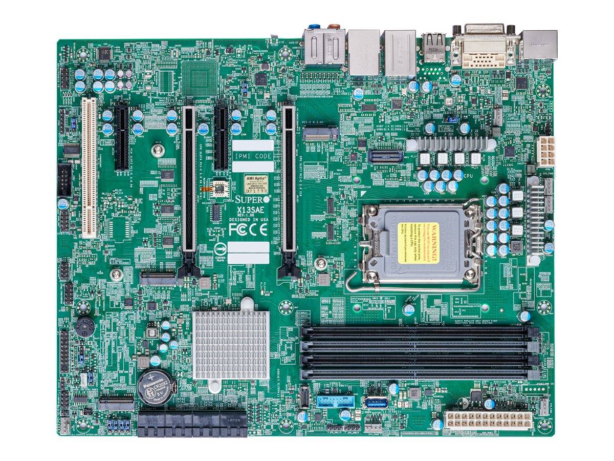 SUPERMICRO X13SAE - Motherboard - ATX - LGA1700-Sockel - W680 Chipsatz - USB 3.2 Gen 1, USB 3.2 Gen 2, USB-C 3.2 Gen 2x2