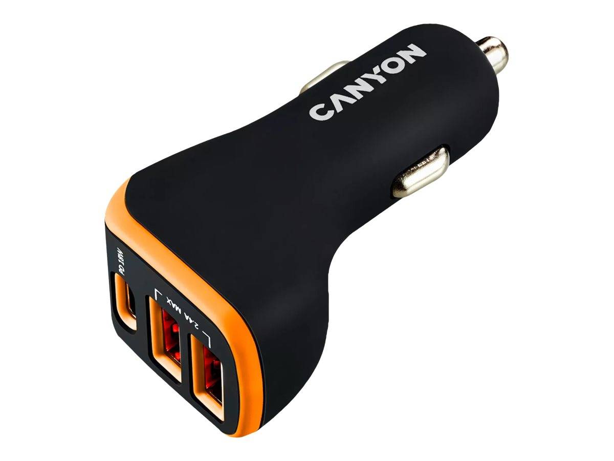 Canyon C-08. - Auto-Netzteil - 18 Watt - 2.4 A - 3 Ausgabeanschlussstellen (USB,
