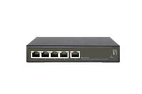 LevelOne Hilbert 5-Port Gigabit PoE Smart Lite Switch - 802.3at/af PoE - 4 PoE Ausgänge - 60W PoE-Leistungsbudget - Managed - L2 - Gigabit Ethernet