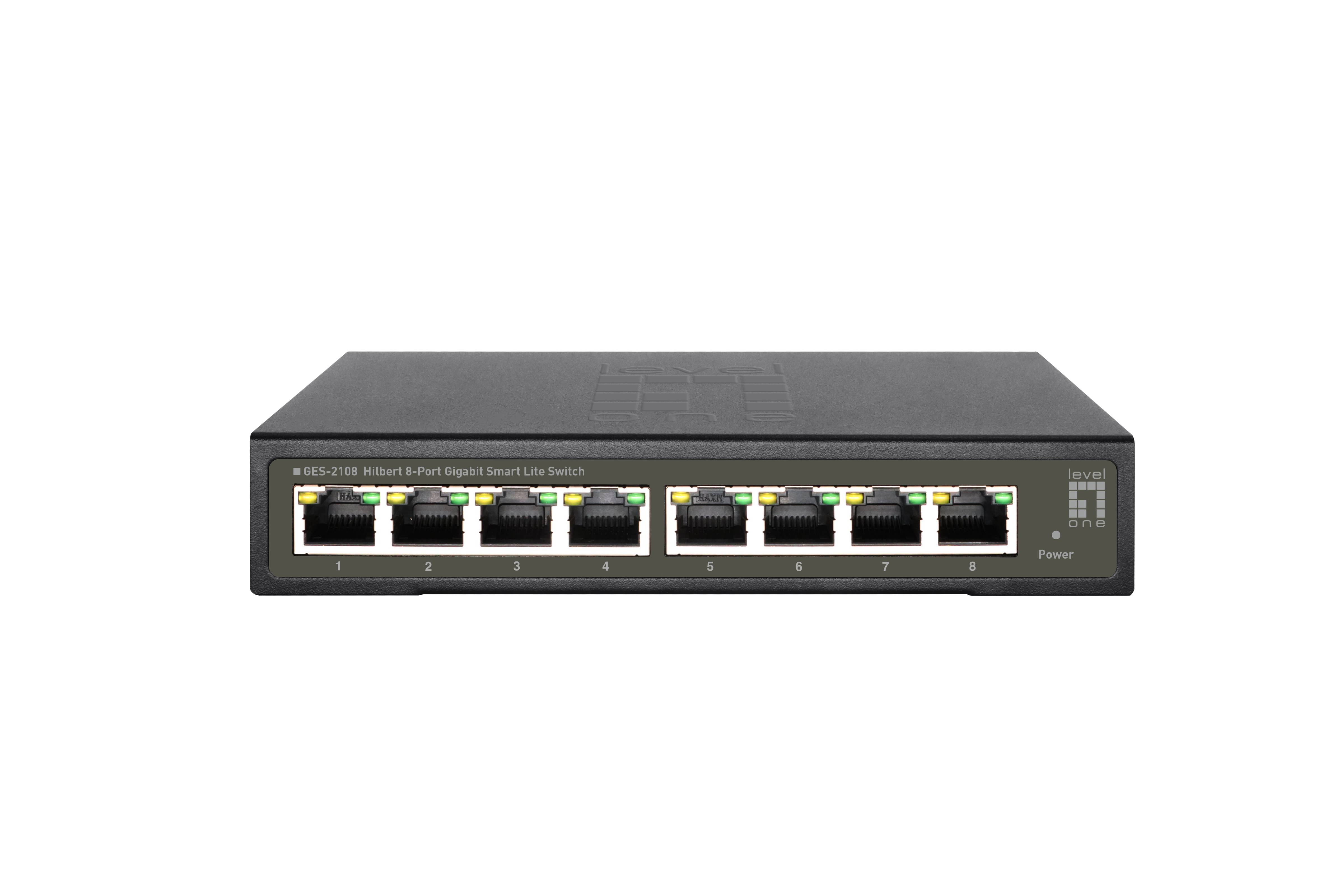 LevelOne Hilbert 8-Port Gigabit Smart Lite Switch - Managed - L2 - Gigabit Ethernet (10/100/1000) - Vollduplex