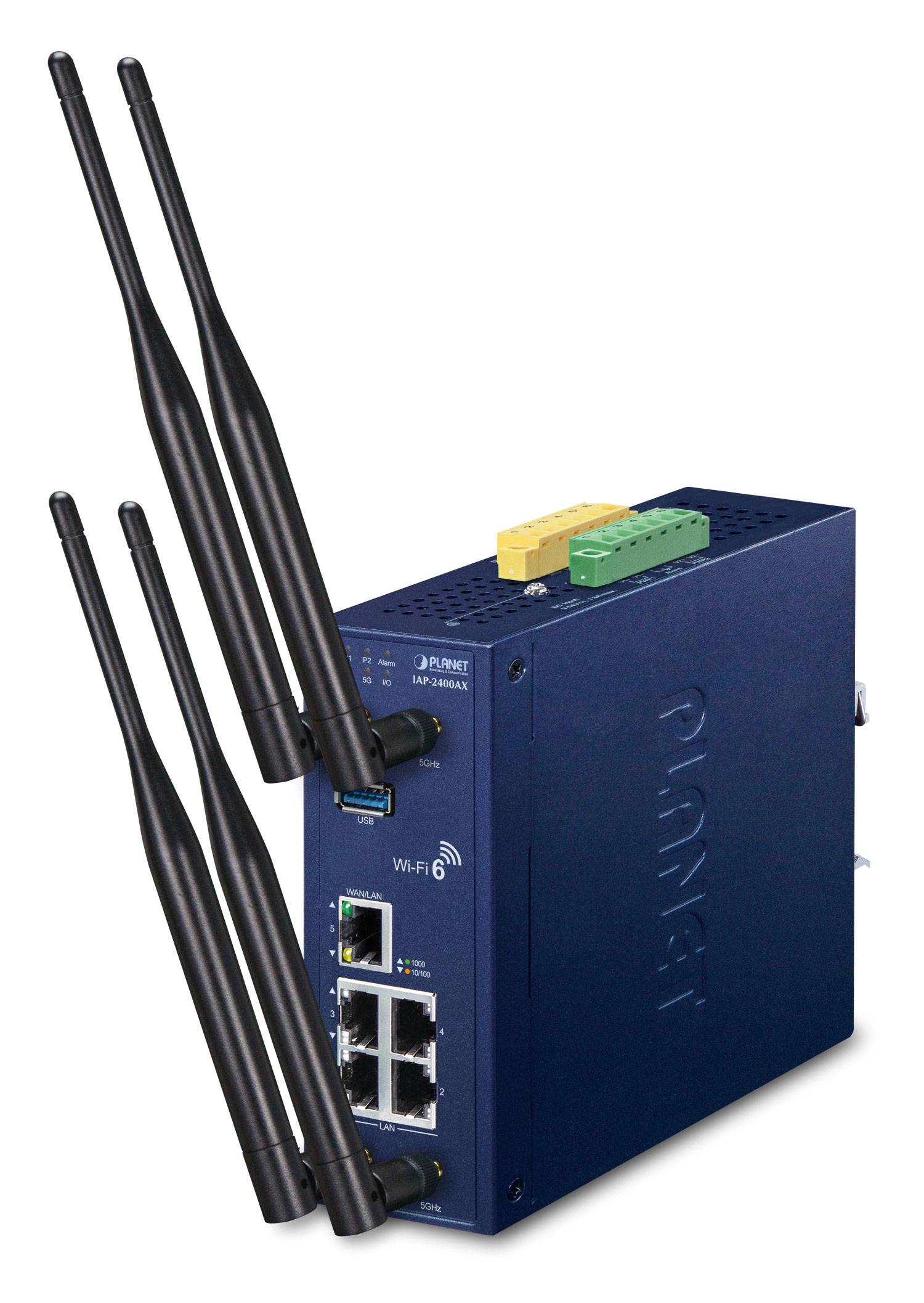 Planet IAP-2400AX - Blau - Metall - DIN-Schienen-/Wandmontage - Leistung - IP30