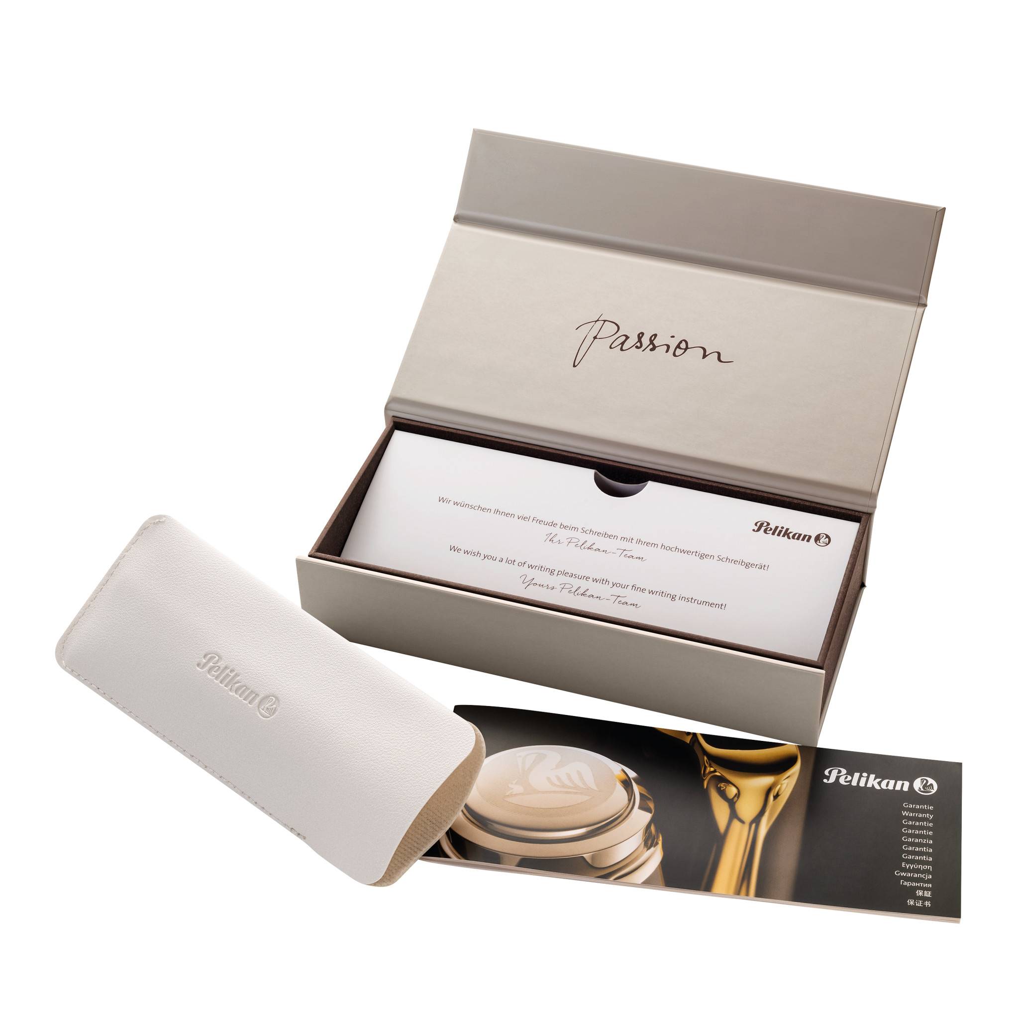 Öffnen Sie die Pelikan-Geschenkbox 