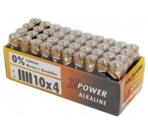 Paket XPOWER-Alkalibatterien in Einzelhandelverpackung mit der Kennzeichnung 