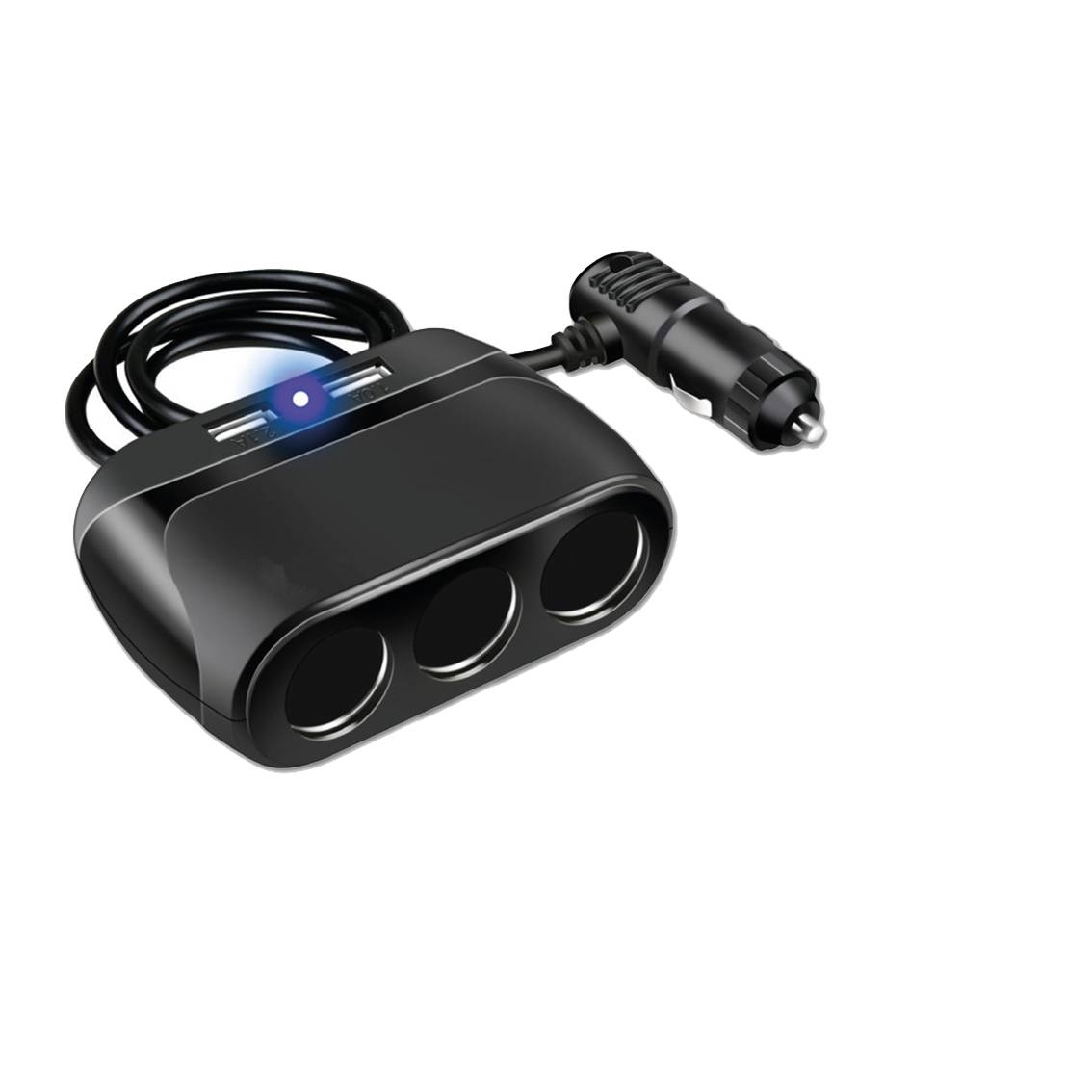 2GO 797256 - Auto - Lightning - 12 V - 0,45 m - Schwarz - 3-Fach Kfz-Verteiler