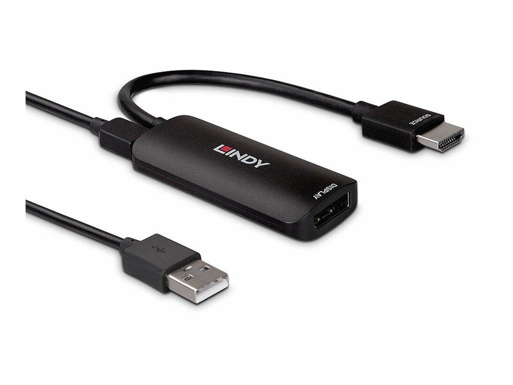 Lindy - Adapterkabel - HDMI männlich zu DisplayPort, Mikro-USB Typ B (nur Strom)