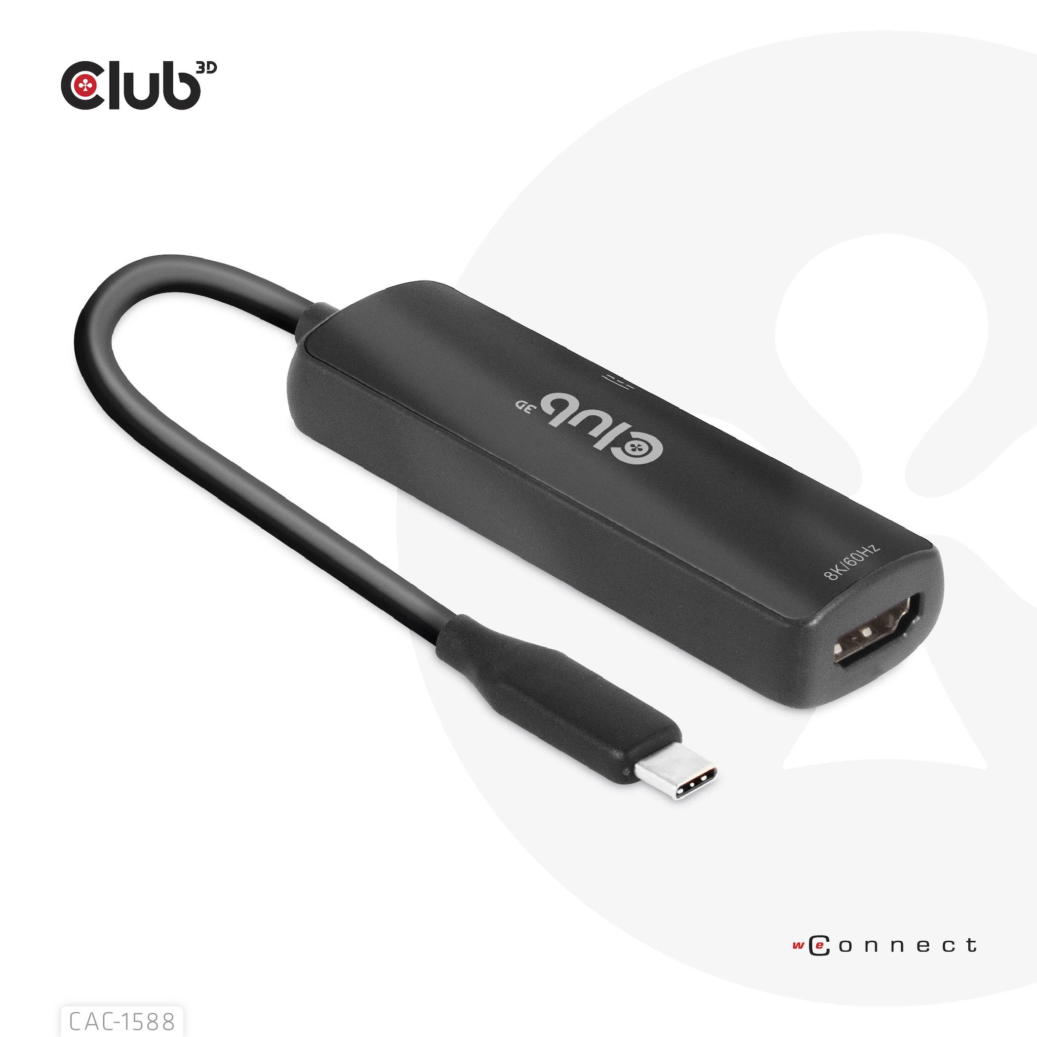 Club 3D CAC-1588 - Videoadapter - 24 pin USB-C männlich zu HDMI weiblich