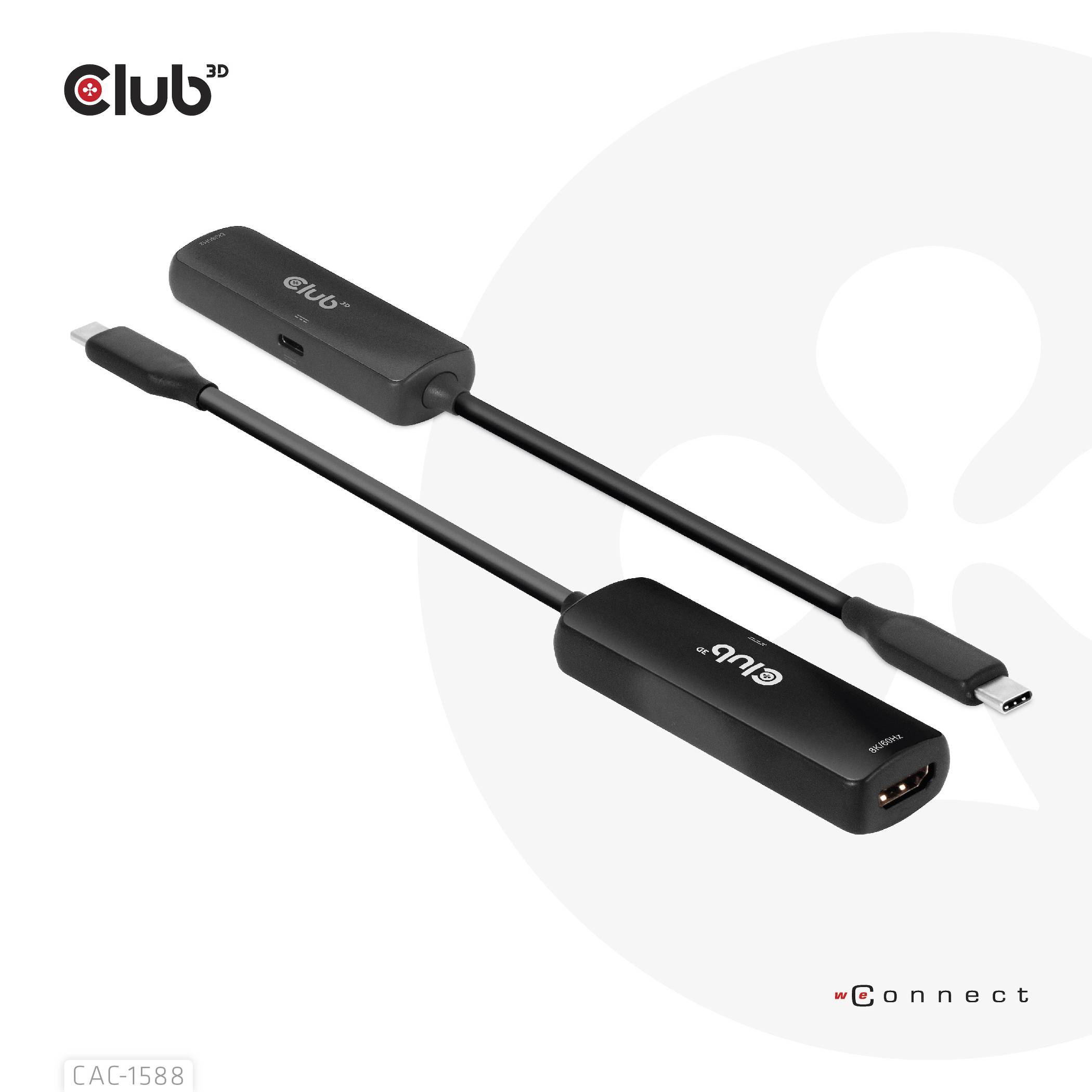 Club 3D CAC-1588 - Videoadapter - 24 pin USB-C männlich zu HDMI weiblich
