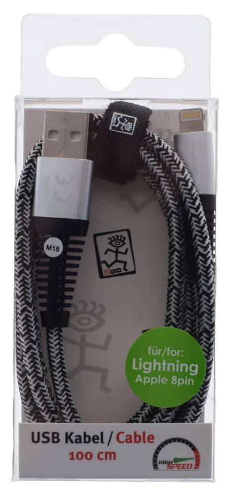 Hückmann Datenkabel Nylon USB 145356