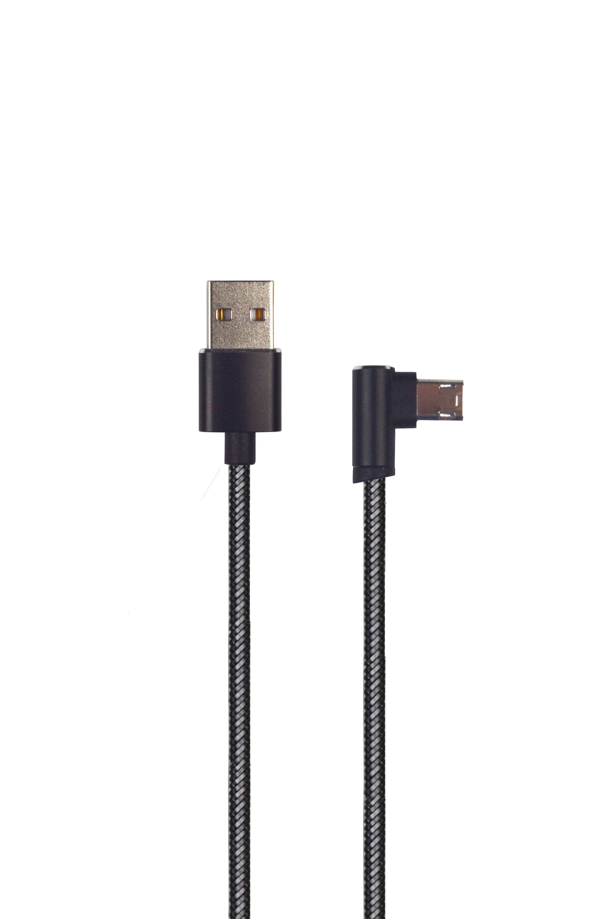 2GO 797005 - 1 m - USB B - Micro-USB B - Schwarz - Datenkabel "Deluxe" - schwarz