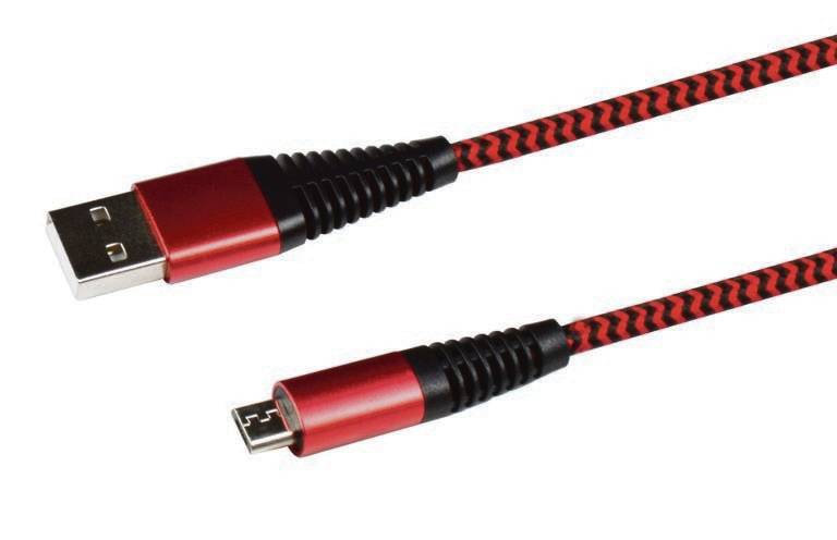 2GO 795945 - 1 m - USB B - Micro-USB B - Rot - Datenkabel - rot - 100cm für Micr