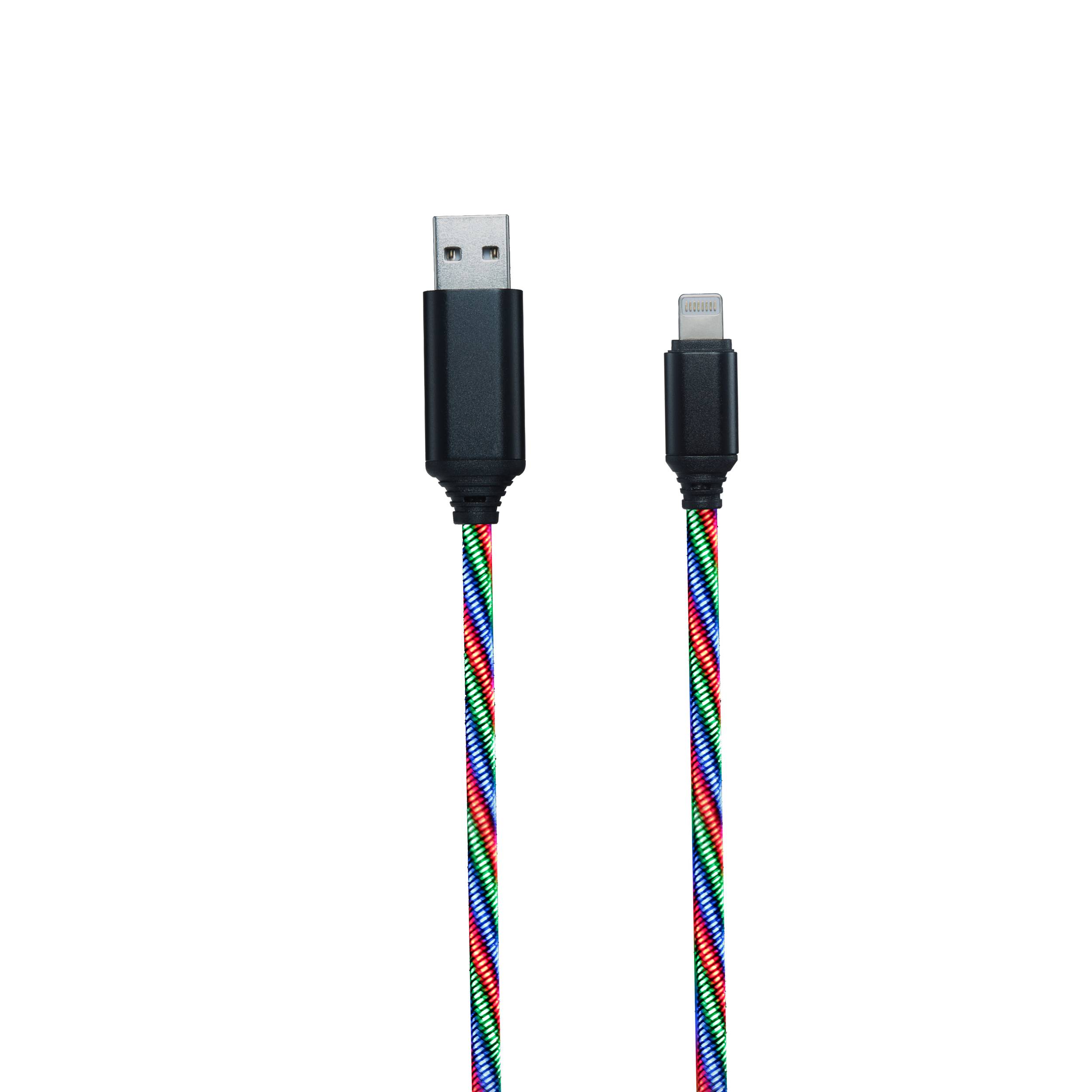 2GO 797147 - 1 m - USB B - Lightning - Mehrfarbig - Datenkabel "Tricolor" - mit