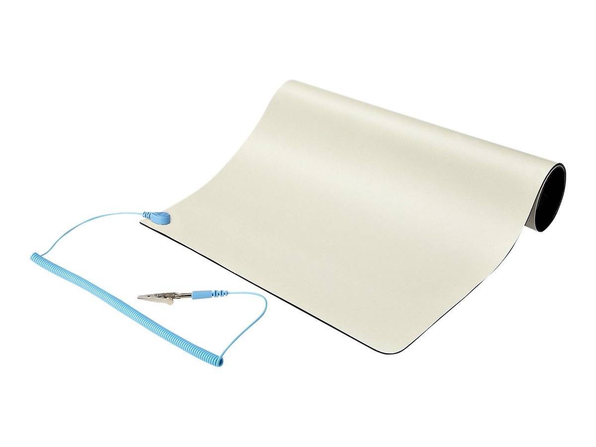 StarTech.com 11x18in Anti Static Mat, ESD Mat for Electronics Repair, Anti Static Desk Mat w/Detachable Grounding Wire,