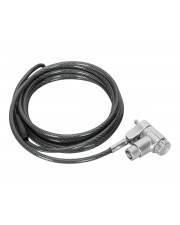 Targus DEFCON Ultimate Sicherheitskabelschloss Universal-Schlüsselkabelschloss mit anpassbarem Schlosskopf Silber 2 m Packung 25 Stahl