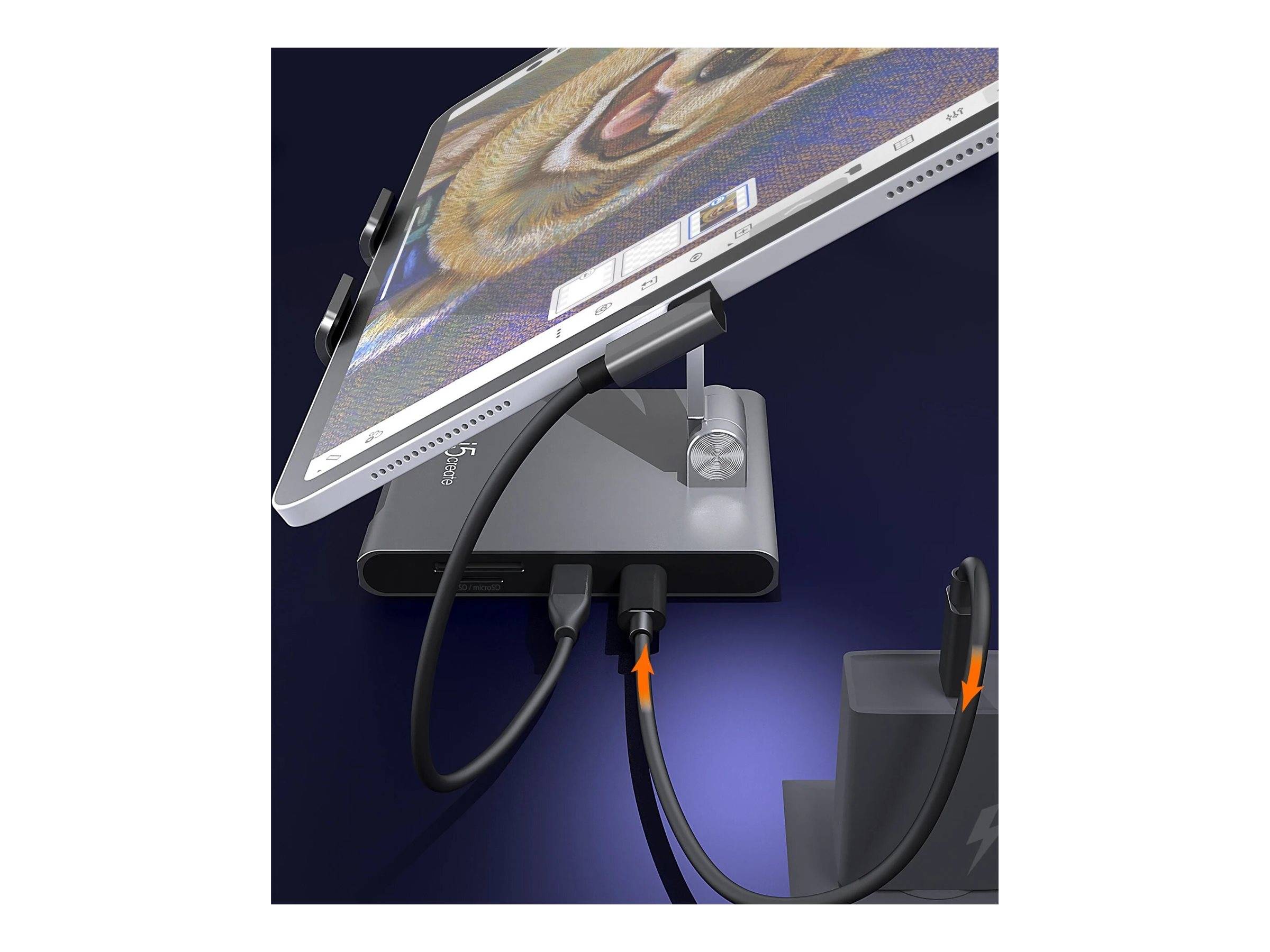 j5create JTS224 - Dockingstation + Tablet-Ständer