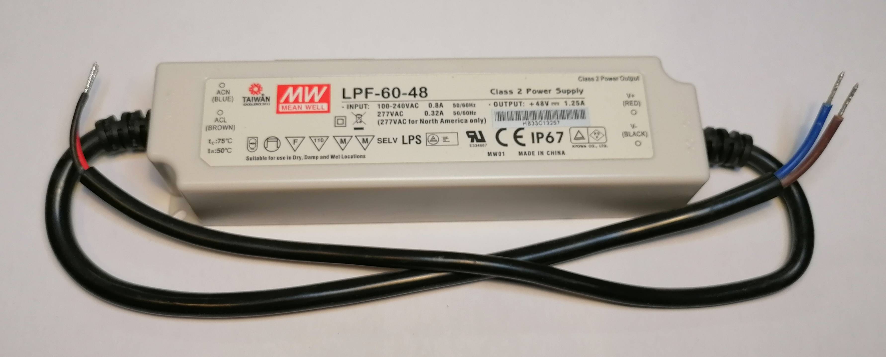 Mean Well LPF-60-48SCH LED Netzteil KSQ 60W 48V 1,05A CC+CV IP67