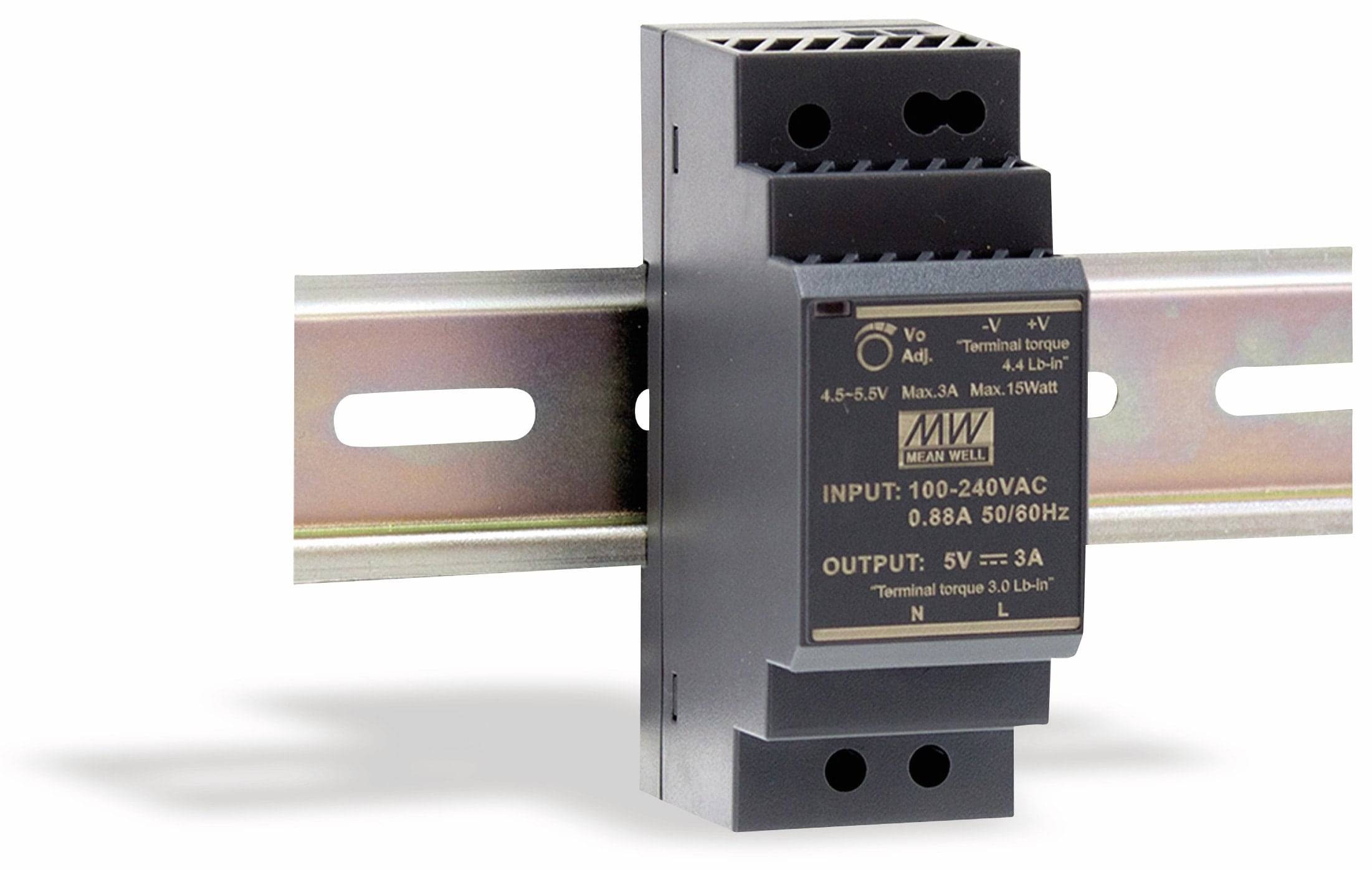 MEAN WELL Hutschienen-Schaltnetzteil HDR-30-24, 24 V-/1,5 A