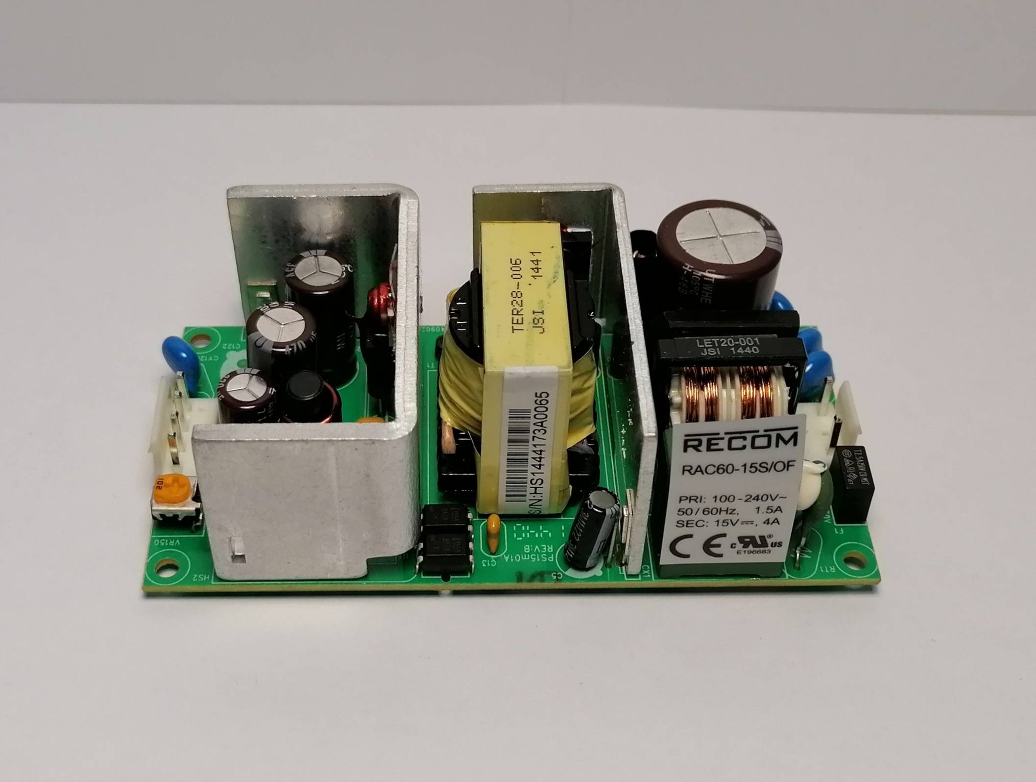 Recom RAC60-15S/OF Netzteil Modul 60W 15V 4A CV Open Frame