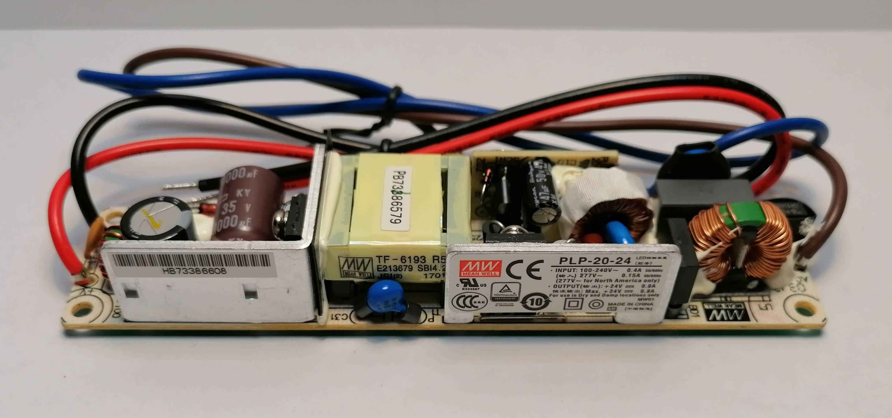 Mean Well PLP-20-24 Led Netzteil 19W 24V 0,8A CC Open Frame