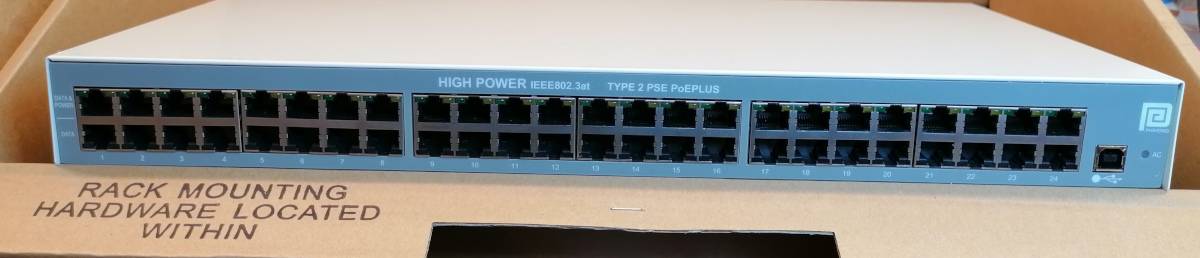 Phihong POE806U-24AT POE Netzteil Injektor 24-Port 806W 56V/0,6A (14,4A)