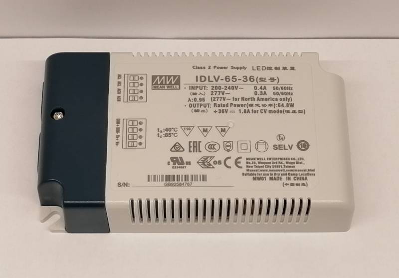 Mean Well IDLV-65-36 Led Netzteil 65W 36V/1,8A CV dimmbar