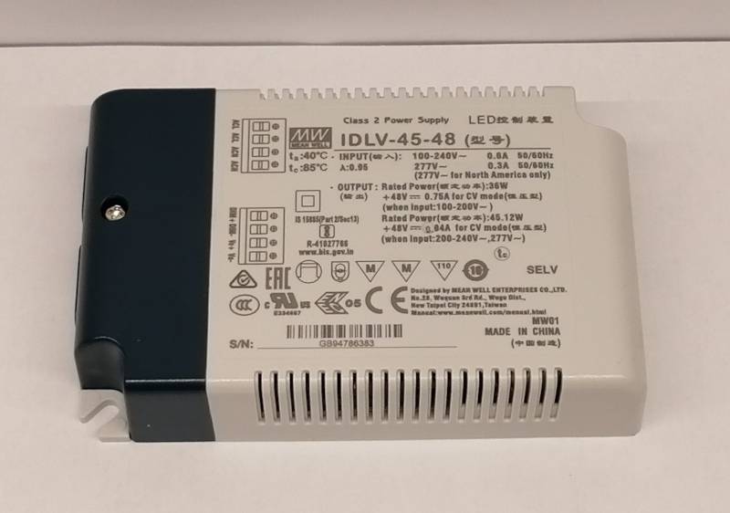 Mean Well IDLV-45-48 Led Netzteil 45W 48V/0,94A CV dimmbar