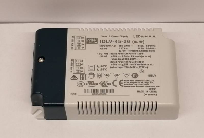 Mean Well IDLV-45-36 Led Netzteil 45W 36V/1,25A CV dimmbar