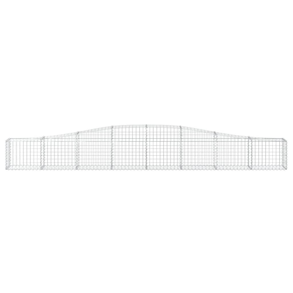 vidaXL Gabionen mit Hochbogen 20 Stk. 400x30x40/60 cm Verzinktes Eisen